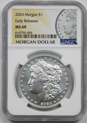 2024 $1 Morgan Silver Dollar NGC MS 69 Early Releases Morgan Label