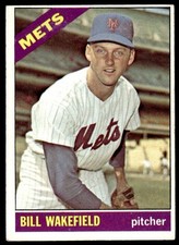 1966 TOPPS BILL WAKEFIELD 443 VG BASEBALL NEW YORK METS