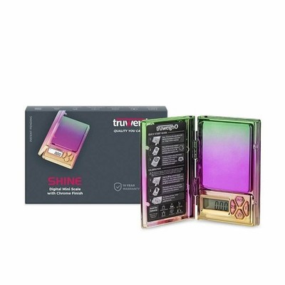 Truweigh Shine Digital Mini Scale with Chrome Finish Rainbow