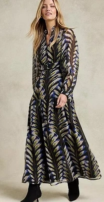 Together Botanischer Druck Maxikleid In Dunklem Druck UK 16 (fm227-5) - Bild 1 von 3