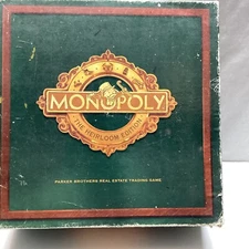 MONOPOLY Heirloom Edition Good Used Condition Vintage Missing 2 Chance Cards