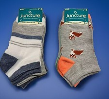 Juncture Little Boys Low Cut Socks Size 7-2  2 Packs  Multi-color 3 Per Pack
