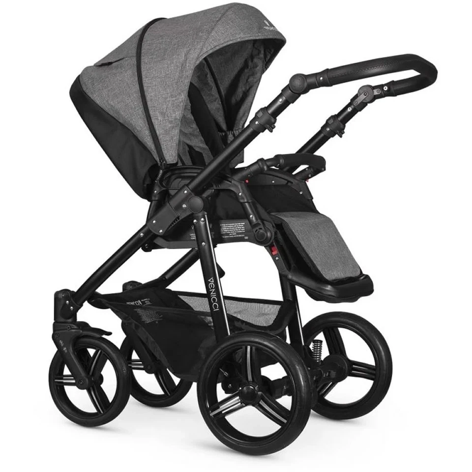 Venicci Soft Stroller with Bassinet in Denim Grey - Image 4 of 4