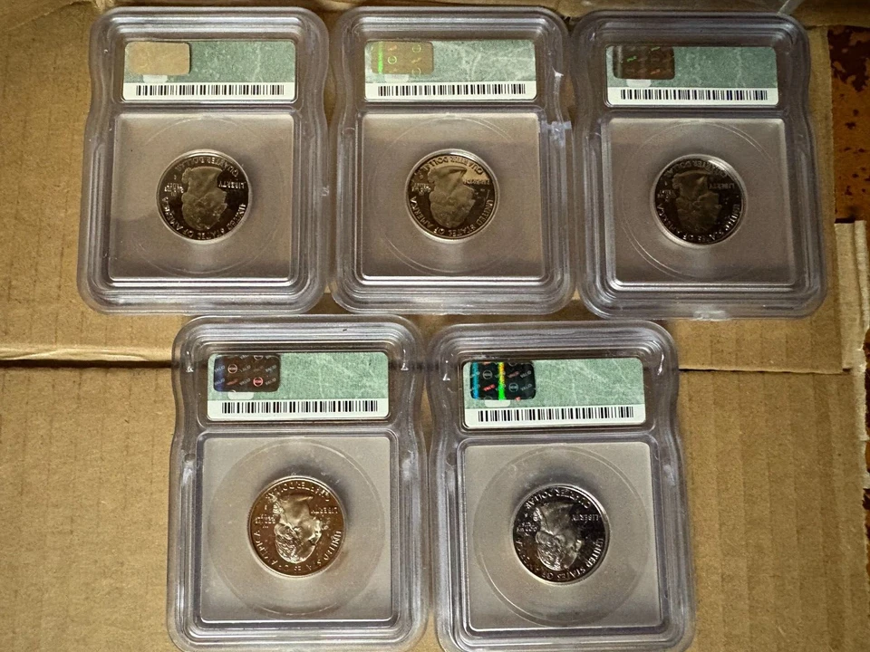 1999-2001 US MINT STATEHOOD QUARTERS ICG PR69DCAM  3 SETS/15 COINS - Image 4 of 4