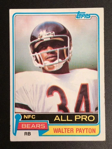 1981 Topps #400 WALTER PAYTON -- HOF Chicago BEARS -- VG No Creases!