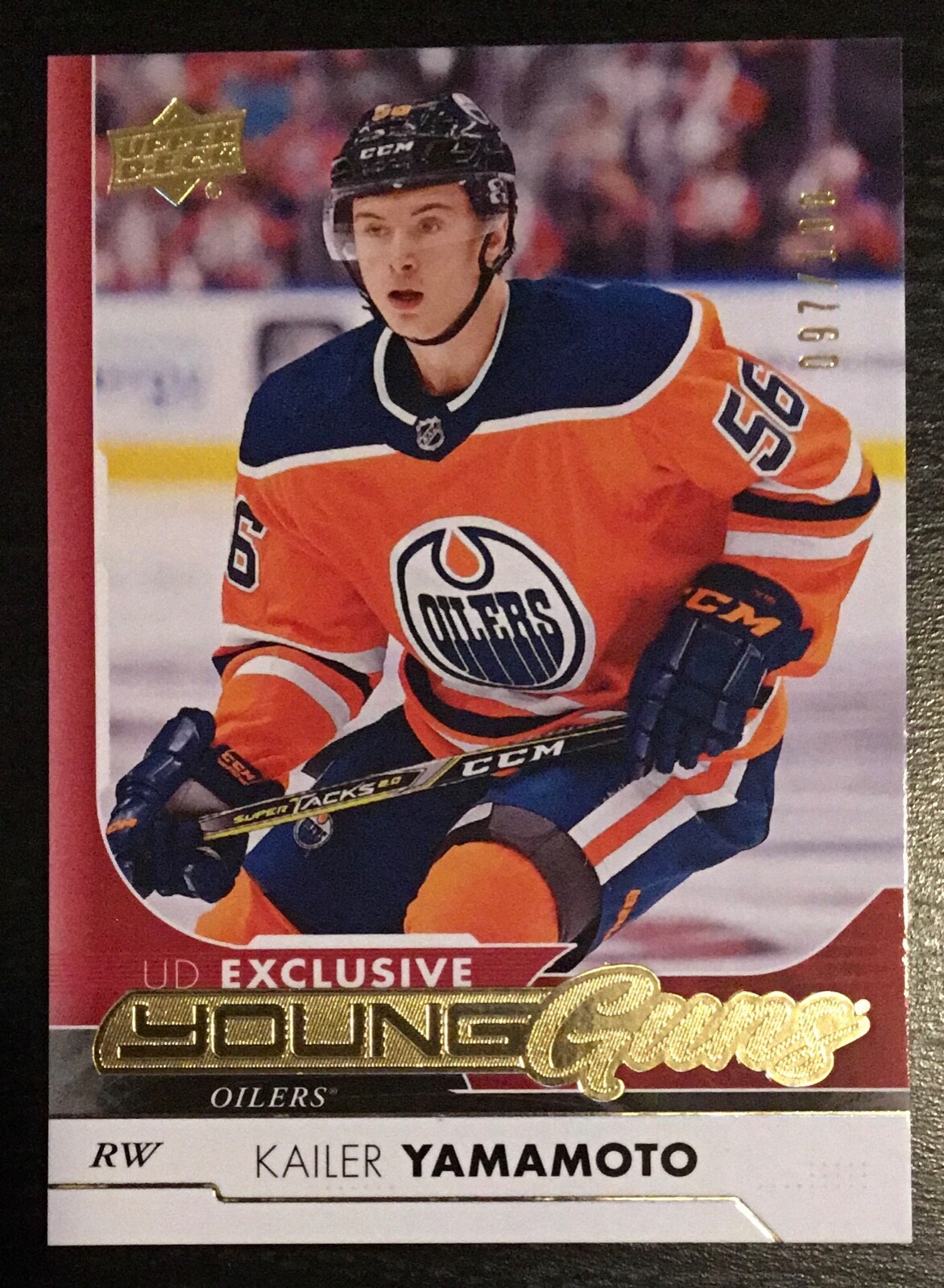 2017-18 Upper Deck KAILER YAMAMOTO #202 Young Guns Exclusives Rookie RC 097/100