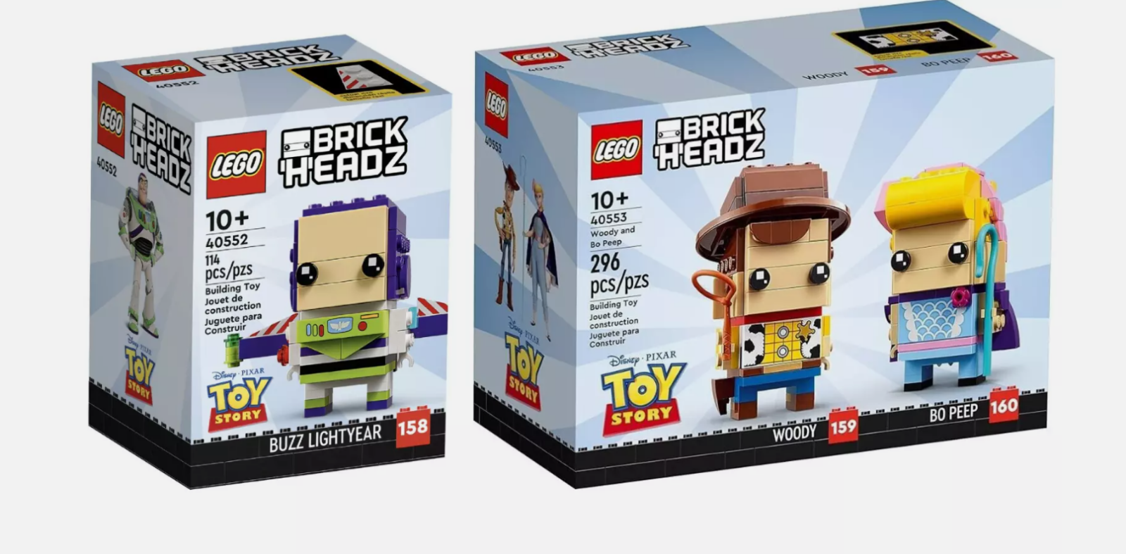 LEGO Brickheadz 40553+40552 Woody & Bo Peep & Buzz Lightyear ⭐️Brand New&Sealed⭐