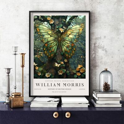 William Morris Druck, William Morris Ausstellung Poster Schmetterling (22c)