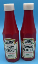 Vintage Heinz Tomato Ketchup Plastic Bottle Salt and Pepper Set