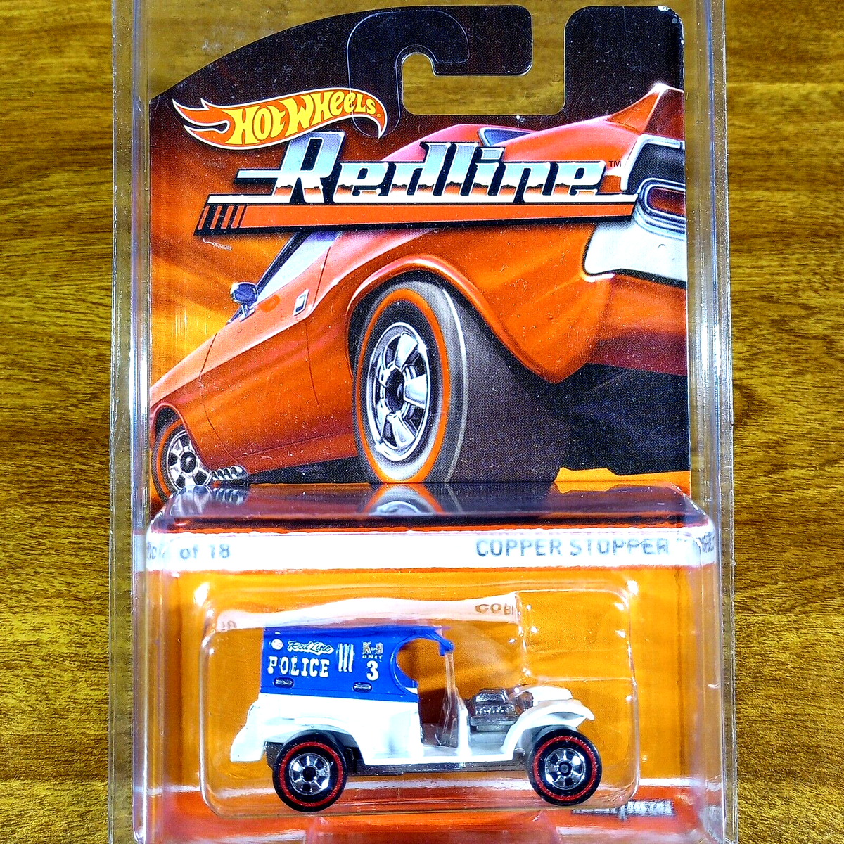Hot Wheels Heritage Redline Copper Stopper White Blue 2015 Paddy