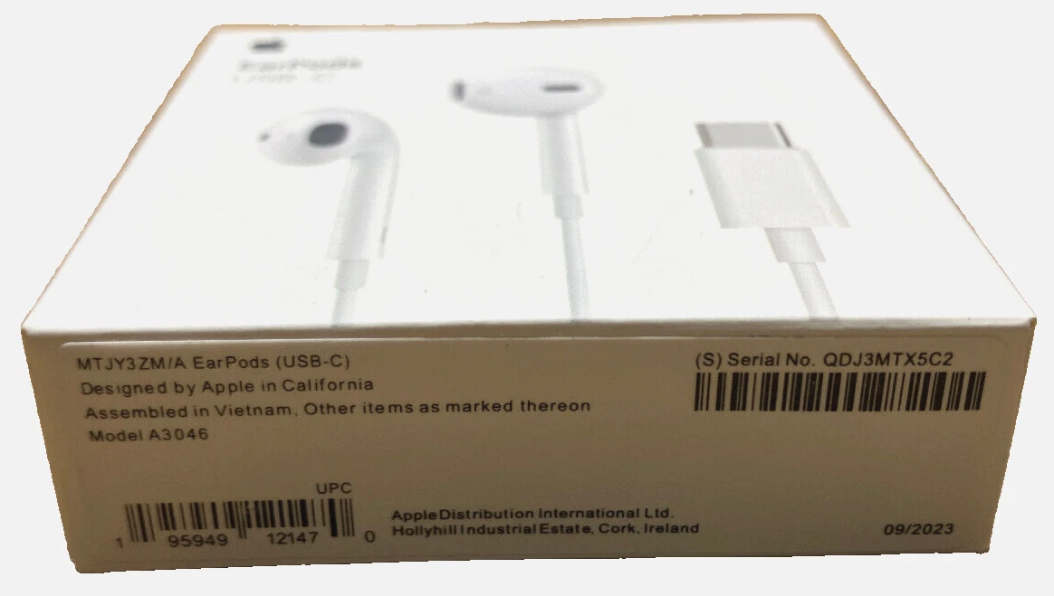 Apple USB-C Earpods Original OEM for iPhone 15 16 A3046 Apple USB-C Earpods Original OEM for iPhone 15 16 A3046