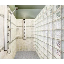 nubio 7.75 in. x 7.75 in. x 3.12 in. wave pattern glass block (10-pack)