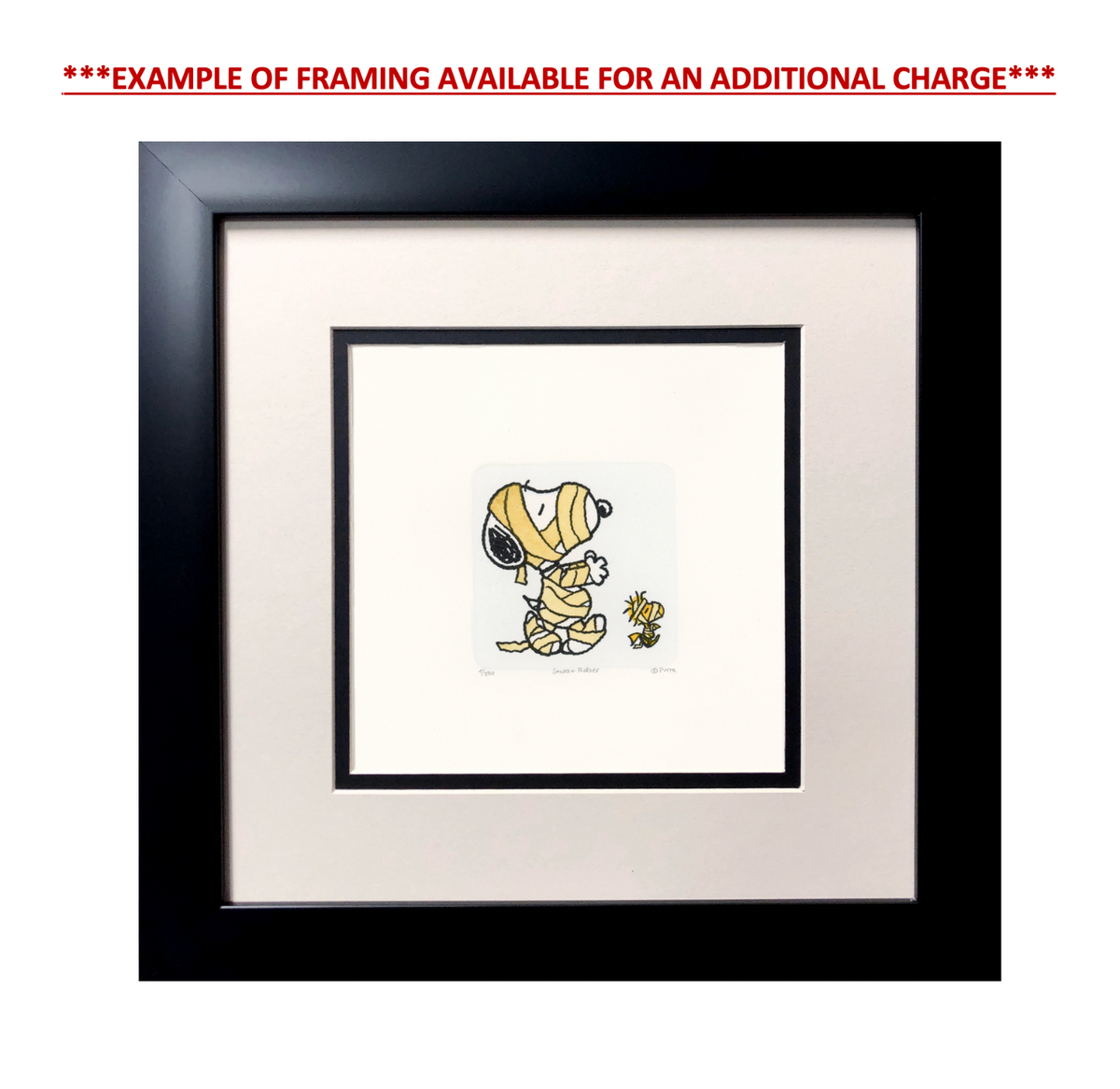 Snoopy Peanuts Art Sowa & Reiser #D/500 Hand Painted Etching
