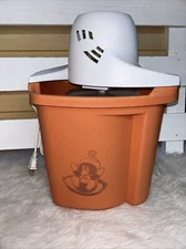 Rival 4 Quart Homemade Ice Cream Yogurt Sorbet Maker 8904 Orange Vintage TESTED