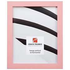 Craig Frames Confetti, Modern Light Pink Solid Wood Picture Frame