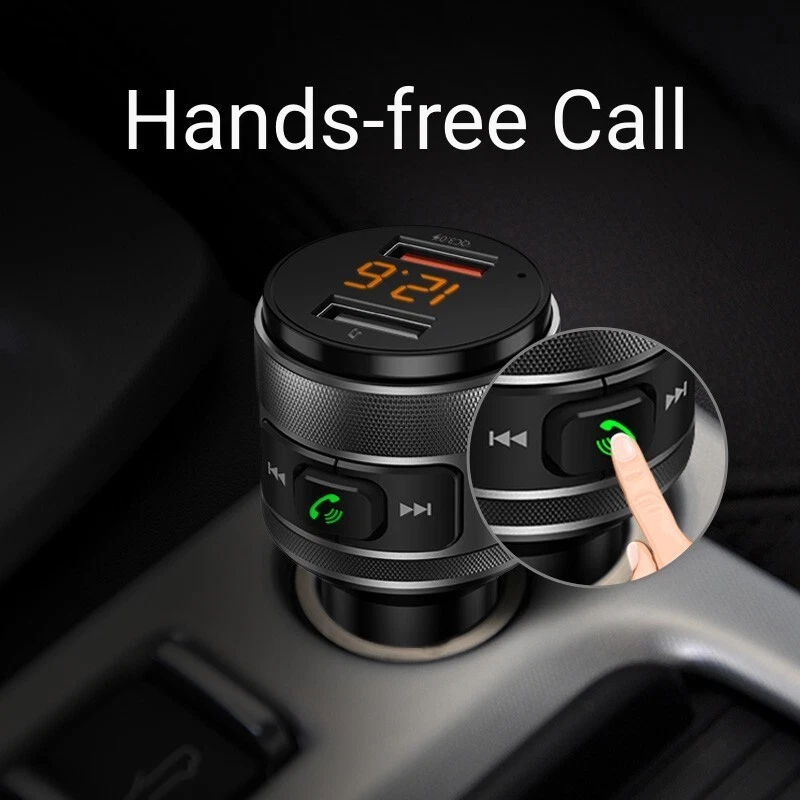 FM Transmitter Bluetooth 5.0 Radio USB KFZ Auto Ladegerät Zigarettenanzünder PKW - Bild 3 von 4