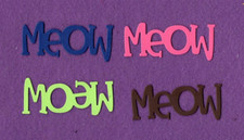 CAT MEOW die cuts scrapbook cards