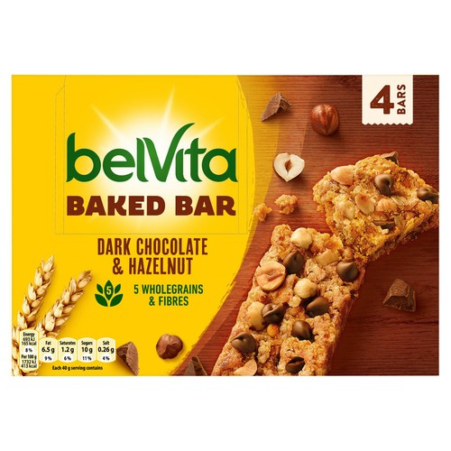 Belvita Breakfast Dark Chocolate & Hazelnut Baked Bar 3 x 160g eBay