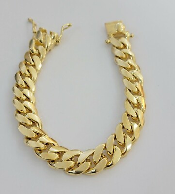 Bracciale Ghiacciato Con Catene D'oro A Maglie Cubane Miami - Foto 9