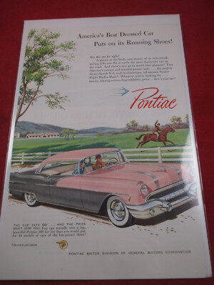 1956  PONTIAC   2 Door  Two Tone - 10'' x 6 3/4'' Add