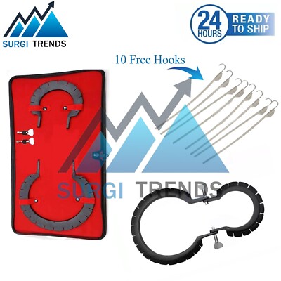 Lone Star Veterinary Retractor Ring with 10 Free Hooks Surgical Instruments