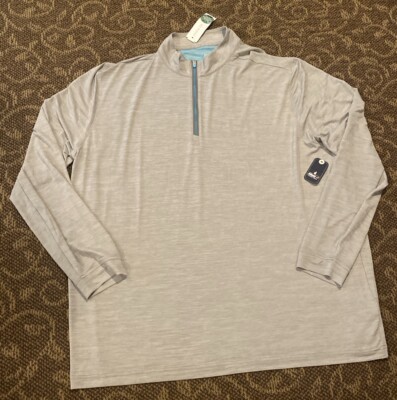 NWT Johnnie-O Seal Gray Glades Performance 1/4 Zip Jacket Men's Size XXL