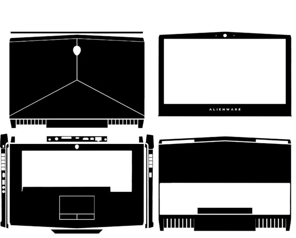 Dazzle Laptop Protector Leather Skin Stickers For Alienware M15 2018 ALW15C R4 - Image 2 of 4