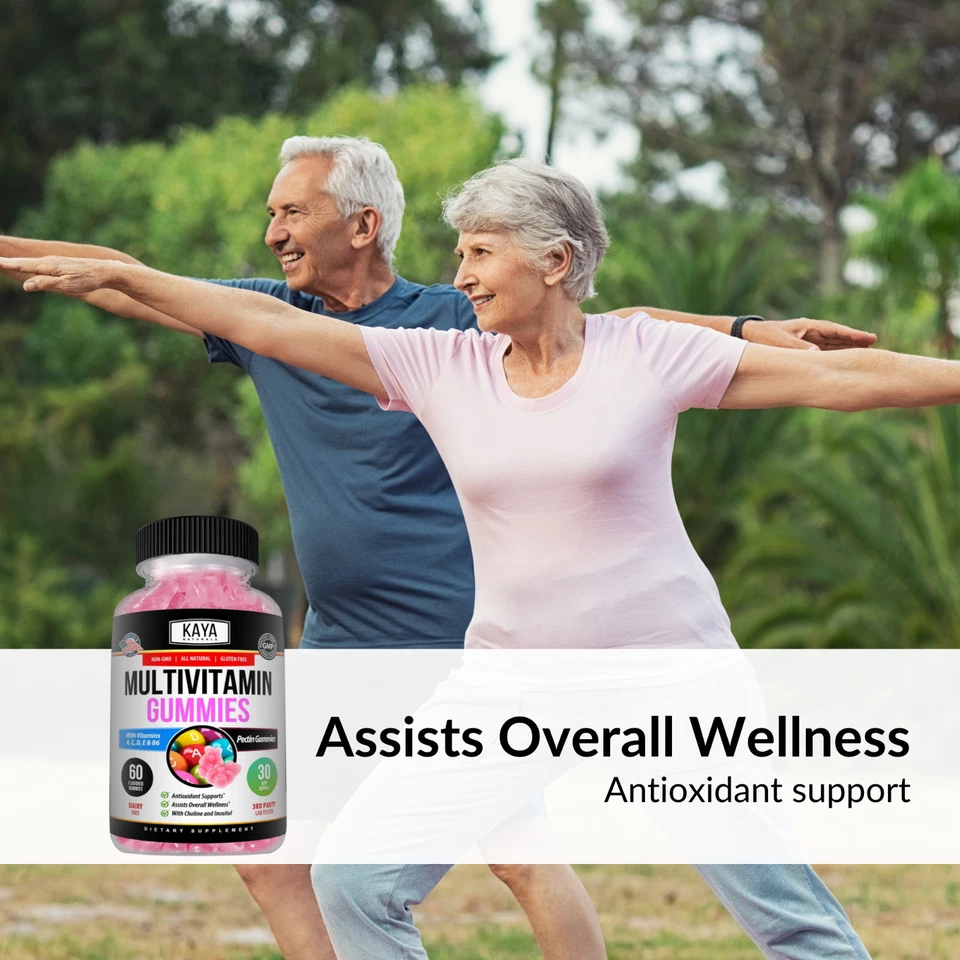 Multi Vitamin Gummy, 60 Count, Biotin, Vitamin A, C & E, Zinc & Vitamin B-12 - Image 4 of 4