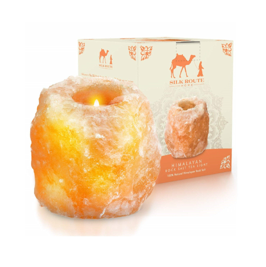Himalayan Salt Tealight Candle Holder Large Size 800g - 1.4kg by Silk Route Home