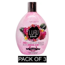 Luau Black Tanning Lotion – Pack of 3 – 13.5 oz – 200X Island Bronzer by Tan Asz