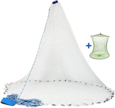 ebay cast net fishing 6ft Nets for with Storage Bucket, Casting Nets for Bait Fish, Freshwater and Saltwater Fishing Nets, 1.5LB/Ft Heavy Duty Sinkers Throw Cast Net, Bait Traps, 3/8 Inch Mesh Size Heavy Cast Net | eBay