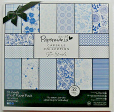 PAPERMANIA Male Capsule Blue 6x6 - 32 Patterned Paper Double Sided Docrafts
