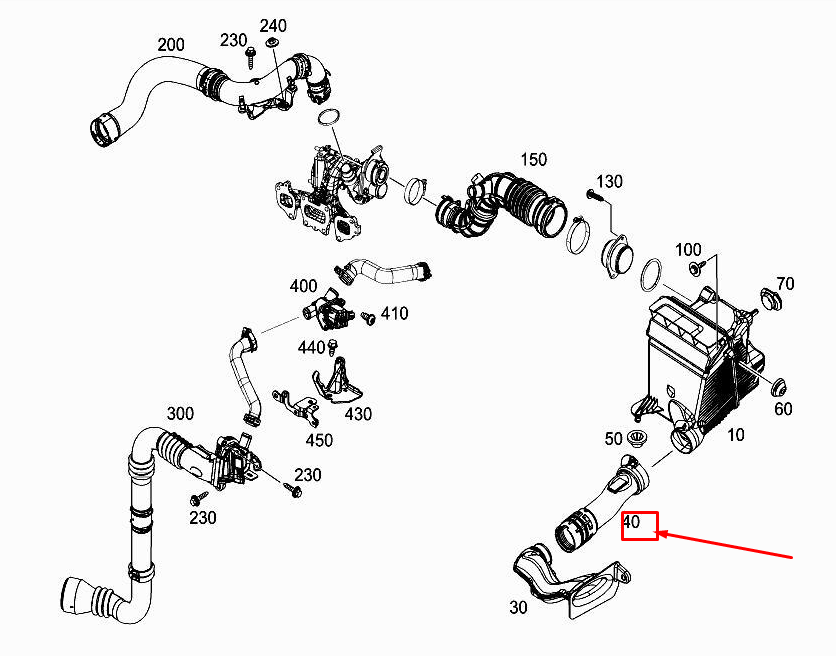 Neu MERCEDES-BENZ CITAN W415 Motor Rohluftleitung A6070900437 Original