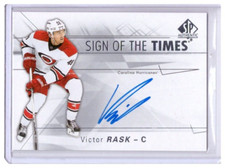 Victor Rask 2016-17 SP Authentic Sign of the Times Auto Card #SOTT-VR