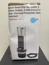 Space Saver Pop Up-Outlet, 2 Power Outlets, 2 USB Ports
