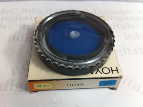 52mm Hoya 80A 80-a 80 a Light Balancing Blue Glass Lens Filter 52 mm B5280AGB - Picture 3 of 3