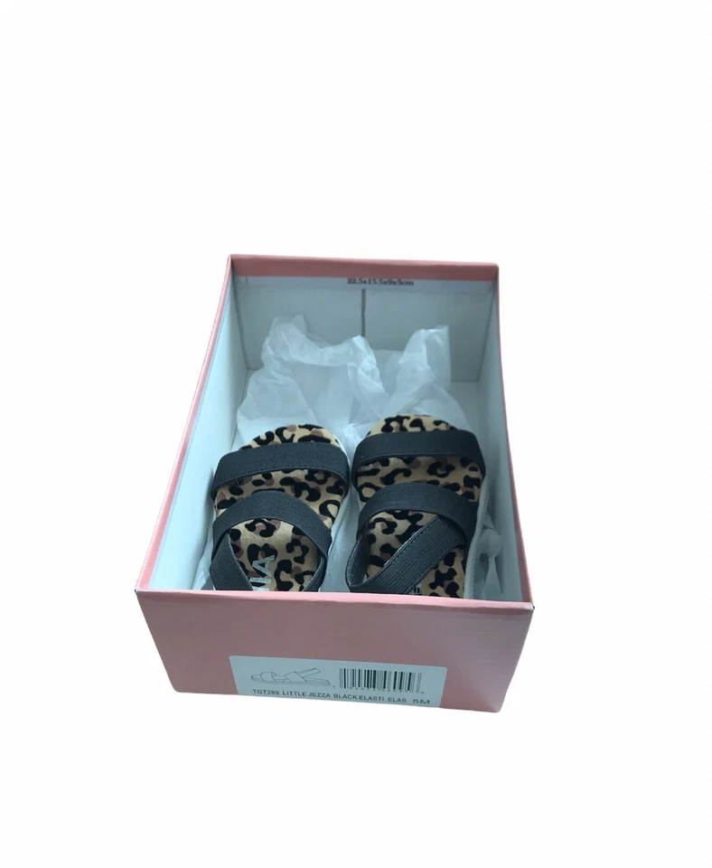 Сандалии Mini MIA Little Jezza черные эластичные гепард размер 5 - Изображение 4 из 4