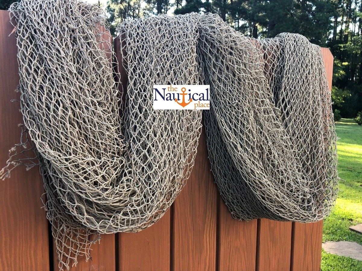 15 ft x 15 ft Heavy Knotted Large Fishing Net, Authentic Commercial Fish Netting 15 ft x 15 ft Heavy Knotted Large Fishing Net, Authentic Commercial Fish Netting