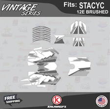 Graphics Kit for STACYC 12E Brushed Electric Bike Vintage - WHITE