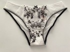 Victoria's Secret Panty Dream Angels White Mesh Floral Open Cheekini S M L XL
