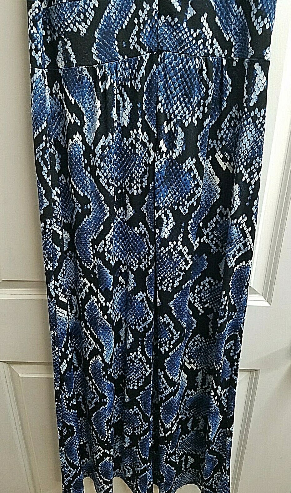 DR COLLECTION MULTI BLUE PYTHON SLEEVELESS DRESS … - image 7