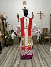 RED SACRAMENTAL STOLE - Chasuble - Vestments