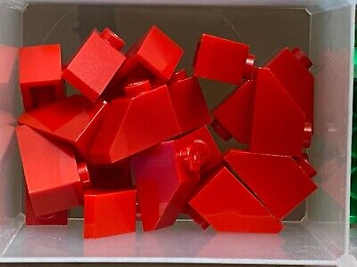 No 3040 LEGO Parts QTY 20 Red Slope 45 2 x 1