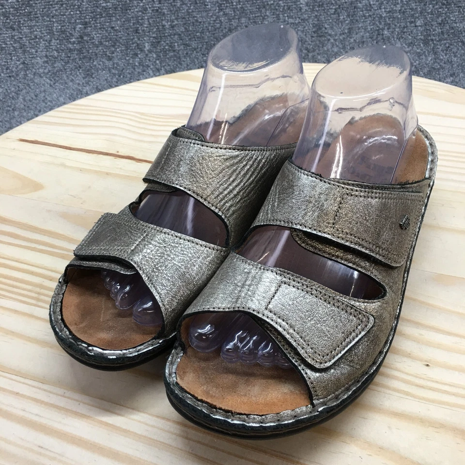 Sandálias Finn Comfort Feminina 40 Jamaica Slide Marrom Salto Cunha Casual - Imagem 3 de 4