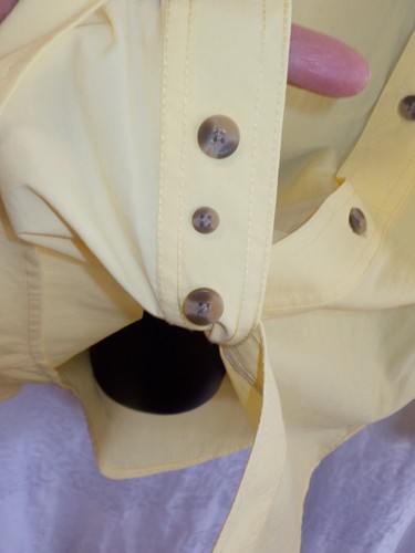 Tallwoods Men Shirt Size M NWT Yellow Nylon Blend Mesh Back Long Adjust Sleeves - Picture 4 of 12