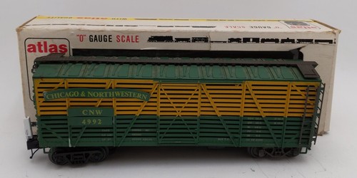 Atlas 6222 escala O Chicago y North Western Stock Car #4992 - 2 rieles EX/caja | Condition: Used