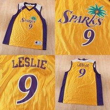 vtg 90s CHAMPION Los Angeles Sparks Lisa Leslie #9 WNBA basketball jersey MEDIUM