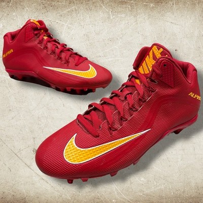 Nike Alpha Pro 2 3/4 Football Cleats Men s Size 12.5 Red KC Chiefs Promo Sample