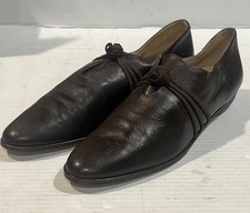 Woman  s Vintage Amalfi Italy Loafers Soft Leather Shoes Brown 80s 90s 7.5 AAAA