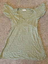 Primark Green Summer Dress UK 10 Short Sleeve Lightweight Casual Mini